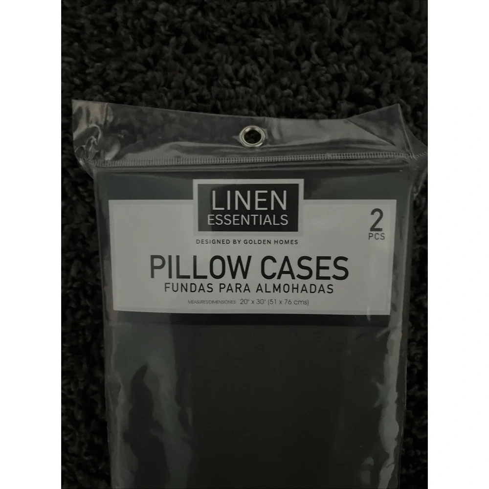 Linen Essentials, Two Piece‎ Pillowcases Grey Queen 20 X 30